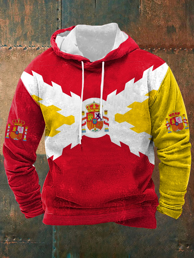 España Cruz de Borgoña de los hombres Impreso Sudadera