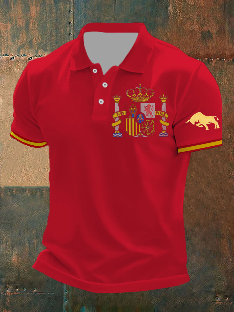 Polo impreso España de los hombres