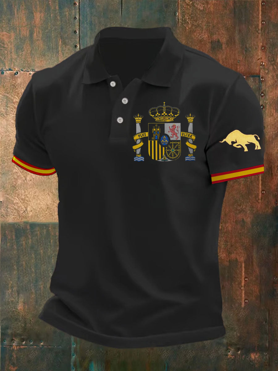 Polo impreso España de los hombres