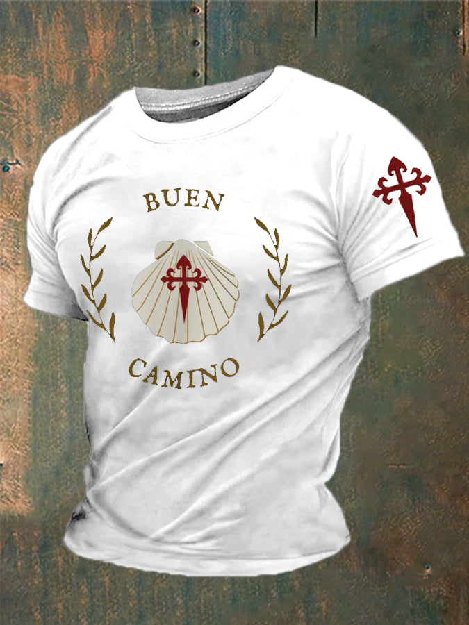 España Fe Cruz de Santiago Peregrinación a Santiago Camiseta estampada