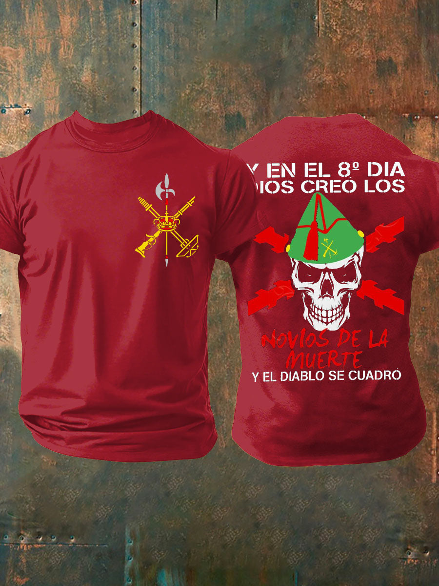 Cruz de España de los hombres de Borgoña Impreso Camiseta