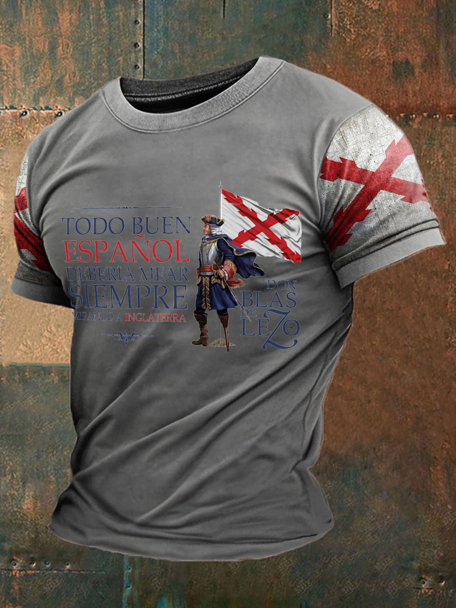 Camiseta estampada Cruz de Borgoña Tercio Blas de Lezo para hombre
