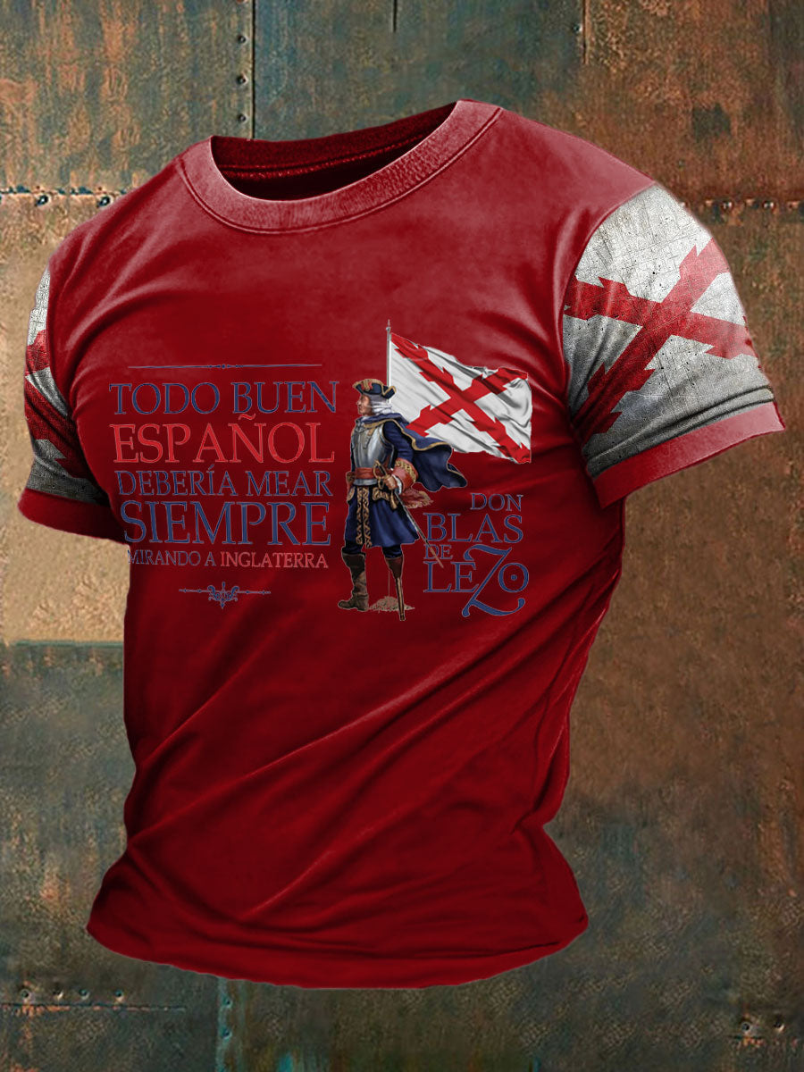 Camiseta estampada Cruz de Borgoña Tercio Blas de Lezo para hombre