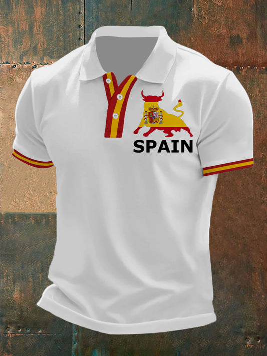 Polo de manga corta Toro de España para hombre