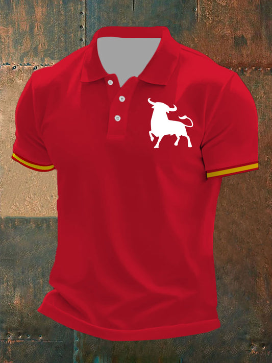 Polo de manga corta Toro de España para hombre