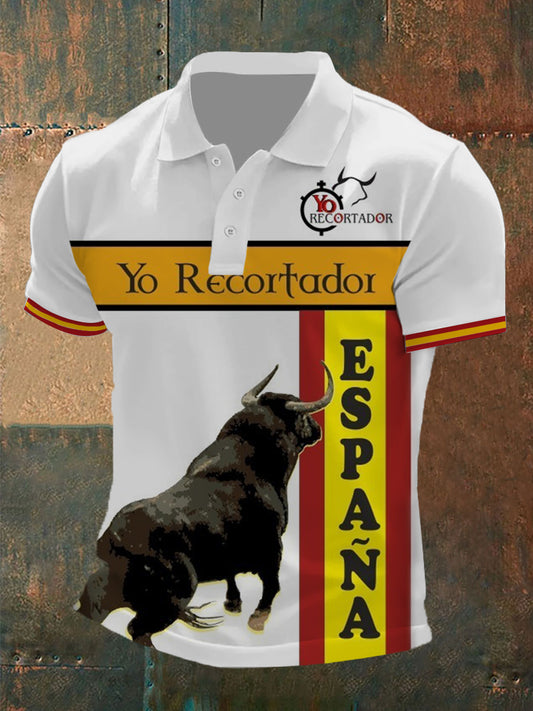 Polo de manga corta Toro de España para hombre
