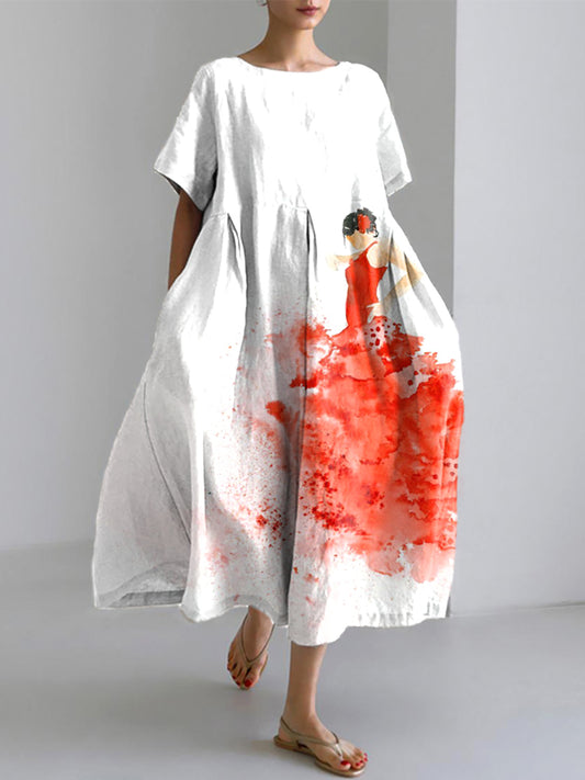 Vestidos de manga corta Flamenco de mujer