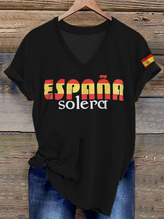 Camiseta con estampado de jerez español Solera Wine Drinking para mujer