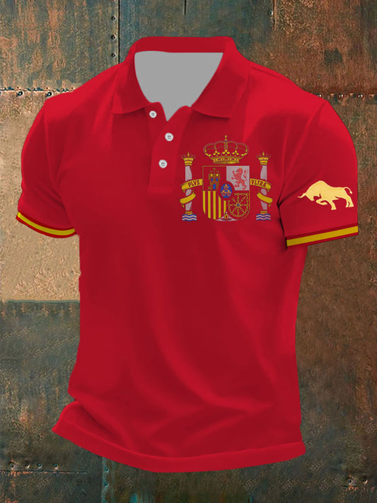 Polo impreso España de los hombres