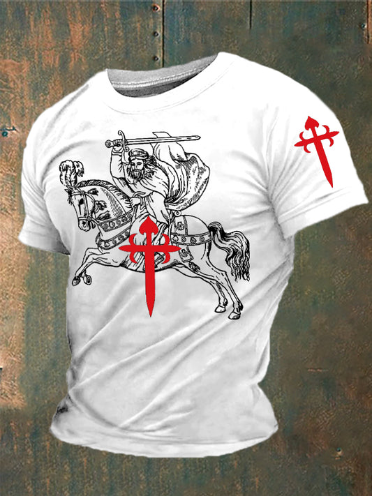 Cruz de la fe de España de los hombres de Santiago Impreso camiseta