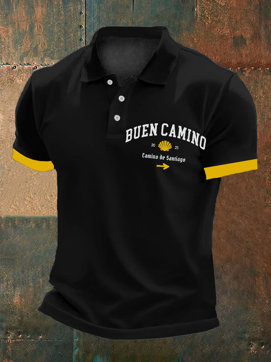 Hombre España Fe Cruz de Santiago Peregrinación a Santiago Impreso Polo