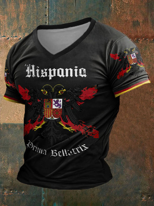 Cruz de España de los hombres de Borgoña Impreso Camiseta