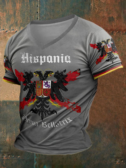 Cruz de España de los hombres de Borgoña Impreso Camiseta