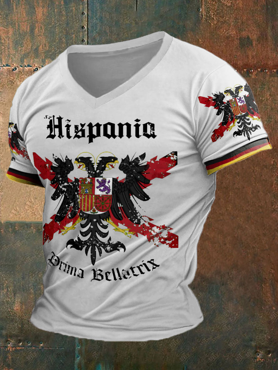 Cruz de España de los hombres de Borgoña Impreso Camiseta