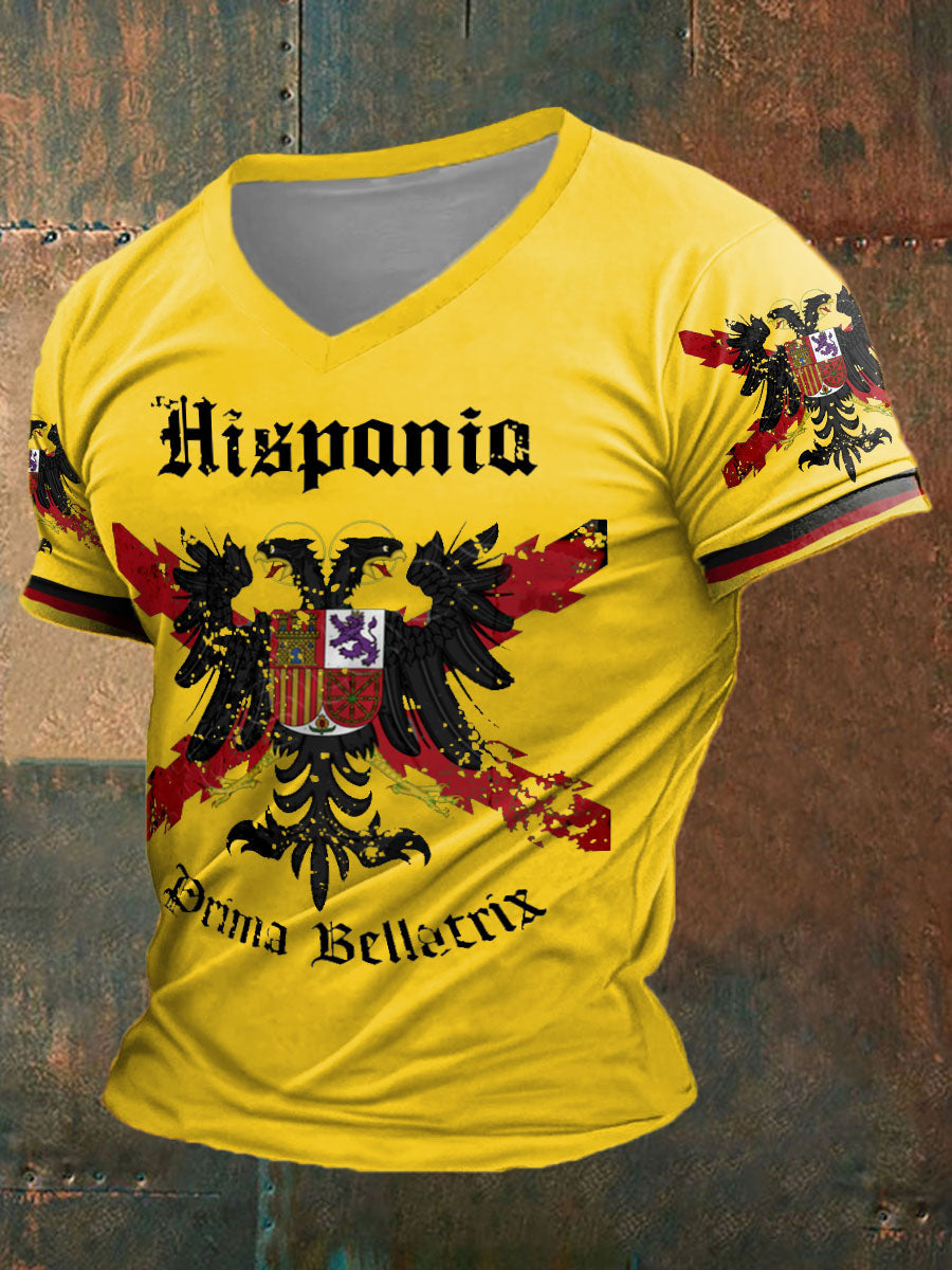 Cruz de España de los hombres de Borgoña Impreso Camiseta