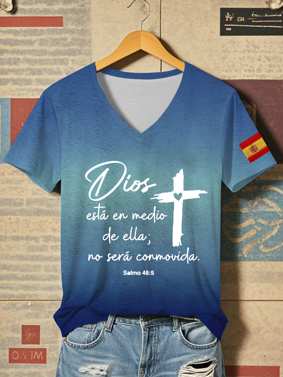Camiseta de manga corta verso español de la Biblia de las mujeres