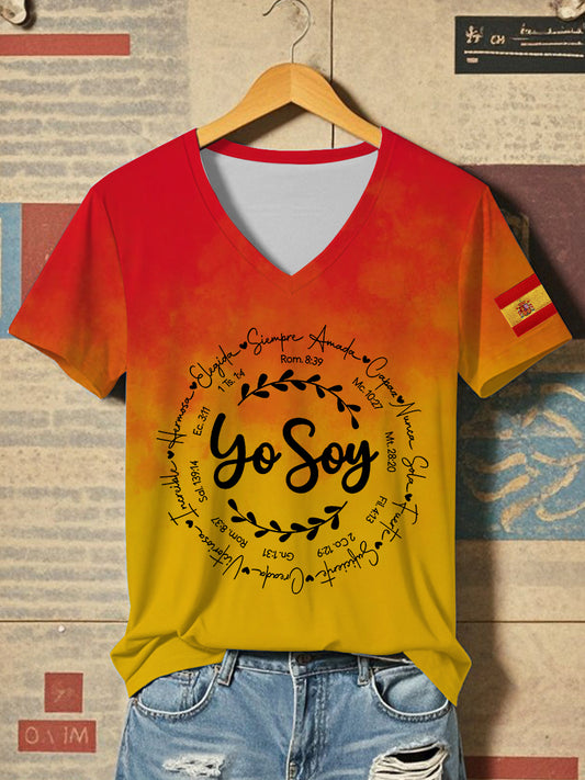 Camiseta de manga corta verso español de la Biblia de las mujeres