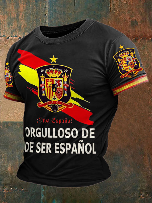 España orgulloso español impreso camiseta de los hombres