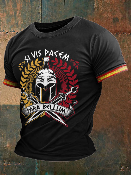 Camiseta estampada España If You Want Peace Prepare For War para hombre