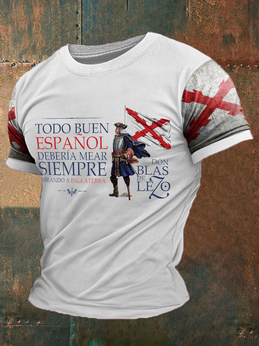 Camiseta estampada Cruz de Borgoña Tercio Blas de Lezo para hombre