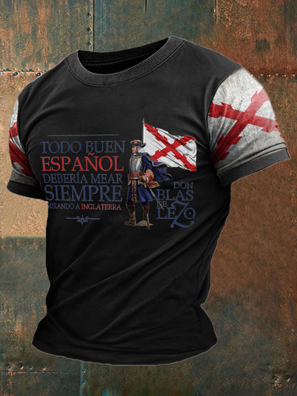 Camiseta estampada Cruz de Borgoña Tercio Blas de Lezo para hombre
